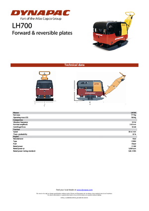 Plăci compactoare reversibile Dynapac LH 700