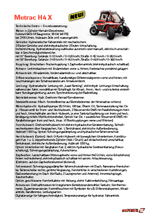 Vehicule municipale multifuncționale diesel Reform Werke Metrac H 4 X