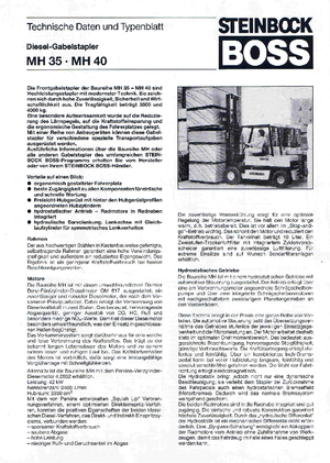 Stivuitoare frontale diesel Steinbock MH 40