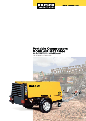 Compresoare de aer portabile - diesel, electrice, pe benzină Kaeser Mobilair M 52