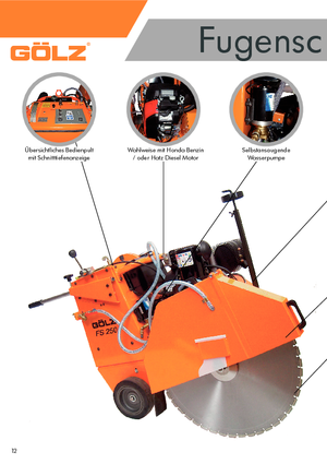 Fierăstraie pentru podea Gölz FS 250 D