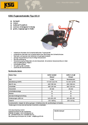 Fierăstraie pentru podea KSG-Maschinenbau KSG 461