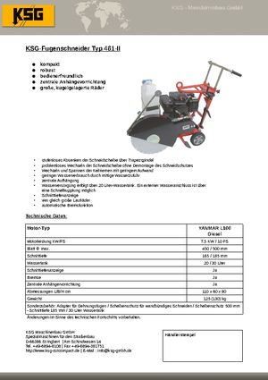 Fierăstraie pentru podea KSG-Maschinenbau KSG 461