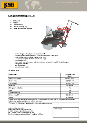 Fierăstraie pentru podea KSG-Maschinenbau KSG 461