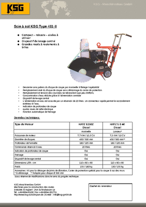 Fierăstraie pentru podea KSG-Maschinenbau KSG 461