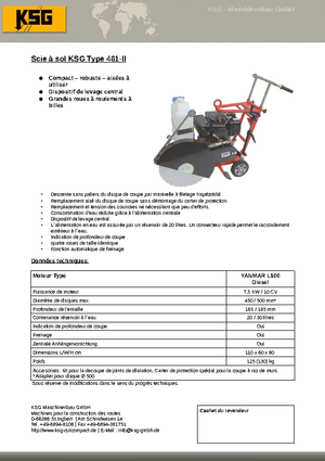 Fierăstraie pentru podea KSG-Maschinenbau KSG 461