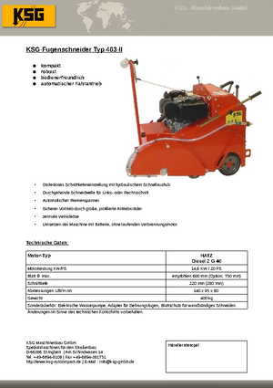 Fierăstraie pentru podea KSG-Maschinenbau KSG 463