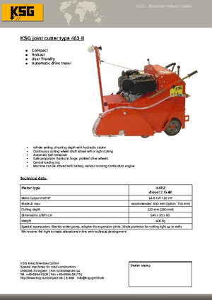 Fierăstraie pentru podea KSG-Maschinenbau KSG 463