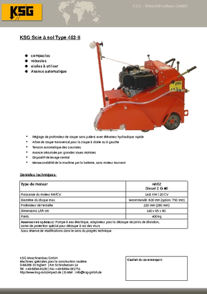 Fierăstraie pentru podea KSG-Maschinenbau KSG 463