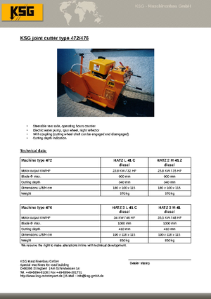 Fierăstraie pentru podea KSG-Maschinenbau KSG 476