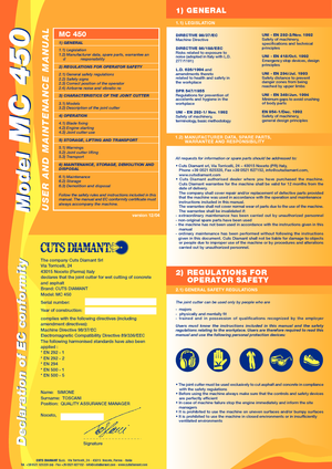 Fierăstraie pentru podea Cuts Diamant MC 450 YM