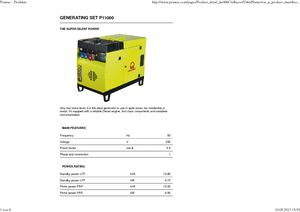 Generatoare de curent diesel PRAMAC Lifter P 11000 TYA