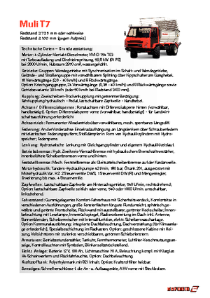 Vehicule municipale multifuncționale diesel Reform Werke Muli T 7