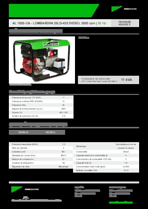Generatoare de curent diesel INMESOL AL 1000-CA