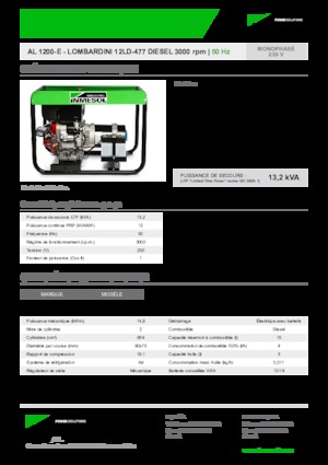 Generatoare de curent diesel INMESOL AL 1200-E