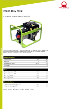 Generatoare de curent diesel PRAMAC Lifter E 6000 TYH