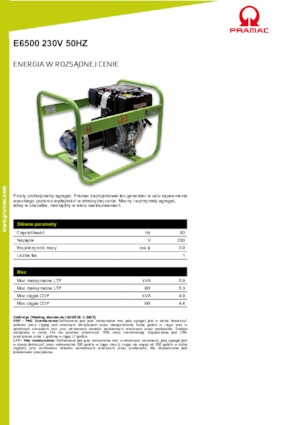 Generatoare de curent diesel PRAMAC Lifter E 6500 SYH