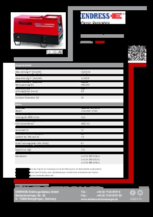 Generatoare de curent diesel Endress ESE 1204 DHS-GT ES ISO DI