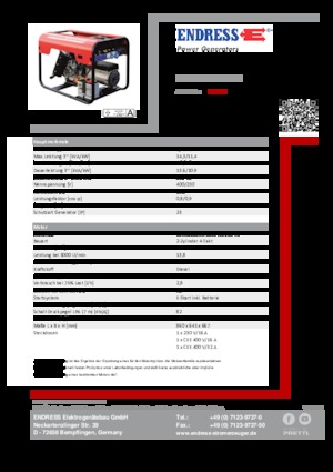 Generatoare de curent diesel Endress ESE 1506 DLS ES DI