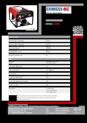 Generatoare de curent diesel Endress ESE 604 DYS ES DI