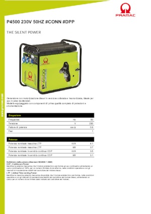 Generatoare de curent diesel PRAMAC Lifter P 4500