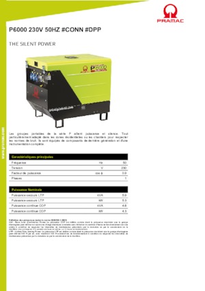 Generatoare de curent diesel PRAMAC Lifter P 6000 TYA