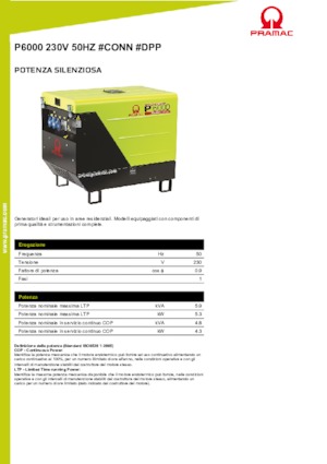 Generatoare de curent diesel PRAMAC Lifter P 6000 TYA