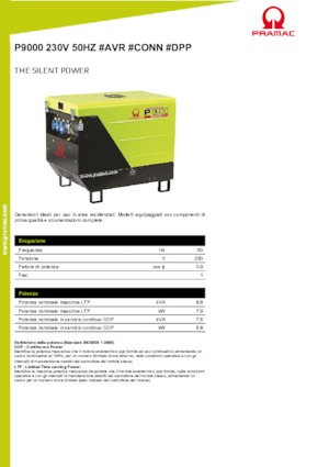 Generatoare de curent diesel PRAMAC Lifter P 9000