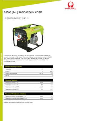 Generatoare de curent diesel PRAMAC Lifter S 6000 TYA