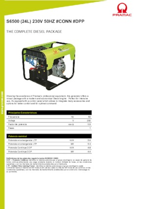 Generatoare de curent diesel PRAMAC Lifter S 6500 SYA