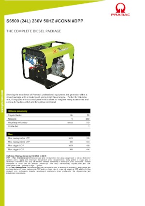 Generatoare de curent diesel PRAMAC Lifter S 6500 SYA