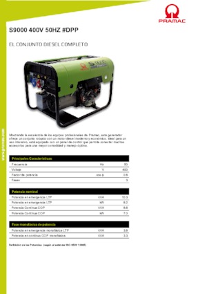 Generatoare de curent diesel PRAMAC Lifter S 9000 TRA