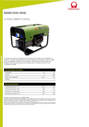 Generatoare de curent diesel PRAMAC Lifter S 9000 TRA