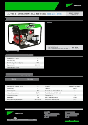 Generatoare de curent diesel INMESOL AL 1100-E