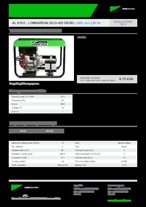 Generatoare de curent diesel INMESOL AL 975-E