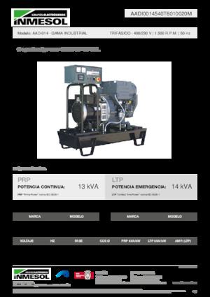 Generatoare de curent diesel INMESOL AAD-014