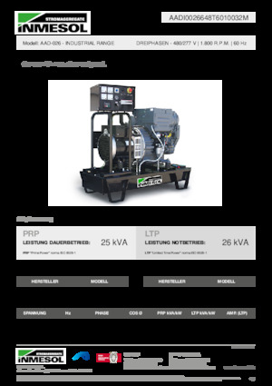 Generatoare de curent diesel INMESOL AAD-026