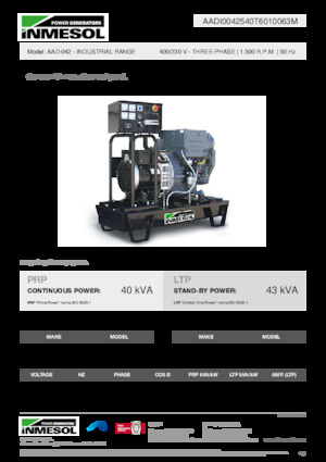 Generatoare de curent diesel INMESOL AAD-042