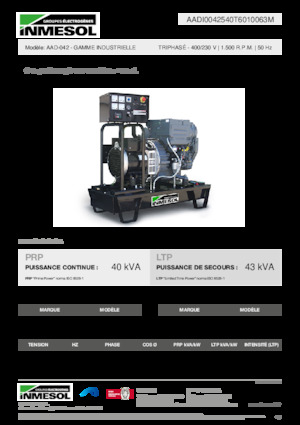 Generatoare de curent diesel INMESOL AAD-042