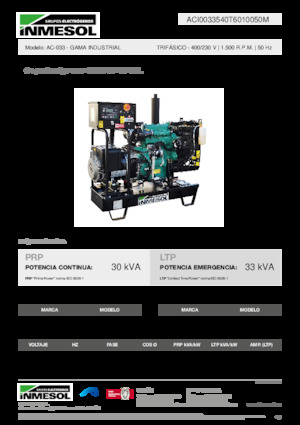 Generatoare de curent diesel INMESOL AC-033