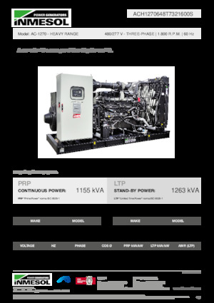 Generatoare de curent diesel INMESOL AC-1270