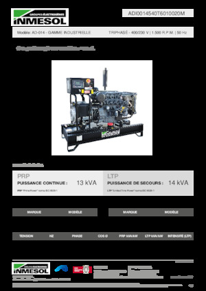 Generatoare de curent diesel INMESOL AD-014