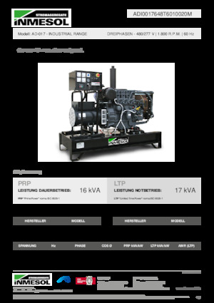 Generatoare de curent diesel INMESOL AD-017