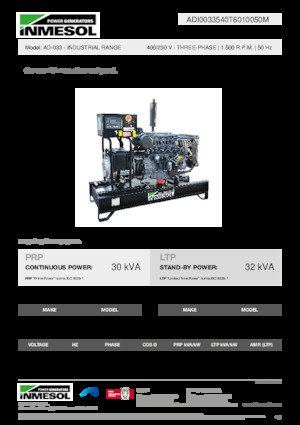 Generatoare de curent diesel INMESOL AD-033