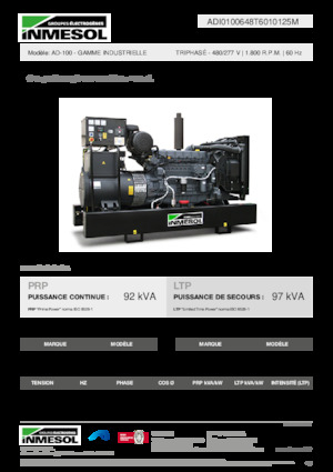 Generatoare de curent diesel INMESOL AD-100
