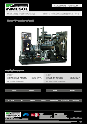 Generatoare de curent diesel INMESOL AD-380