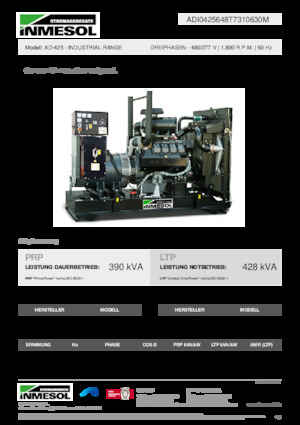 Generatoare de curent diesel INMESOL AD-425