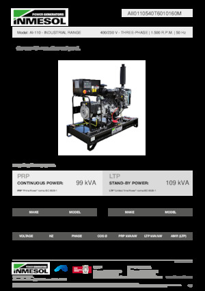 Generatoare de curent diesel INMESOL AI-110