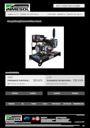 Generatoare de curent diesel INMESOL AI-110