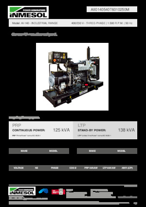 Generatoare de curent diesel INMESOL AI-140